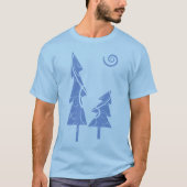 T-shirt Arbres de Noël bleus (Devant)