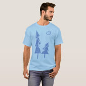 T-shirt Arbres de Noël bleus (Devant entier)