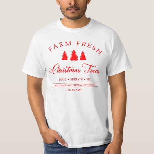 T-shirt Arbres de Noël frais, Noël rétro, Chris (Devant)