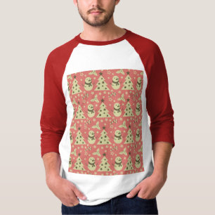 T-shirt Arbres de Noël rétro sucre de canne étoile aux bai