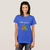 T-shirt Arbres de Noël Snowflakes Whimsical Fun (Devant entier)