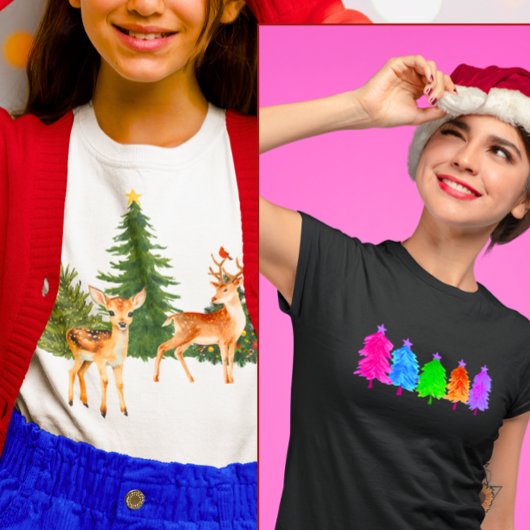 T-shirt Arbres de Noël vifs