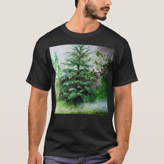 T-shirt Arbres En Foggy Day (Devant)