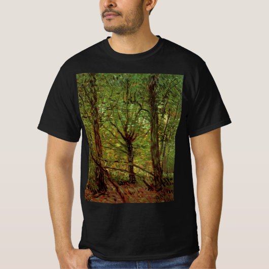 T-shirt Arbres et sous-bois par Vincent van Gogh (Devant)