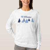 T-shirt Arbres Fantaisistes Cœur Hiver (Devant)