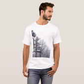 T-shirt arbres Neige-couverts : Vertical (Devant entier)