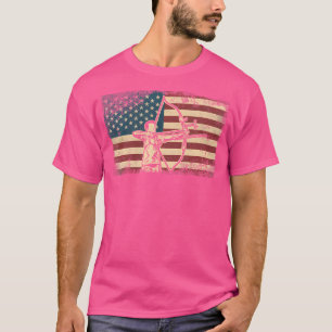 T-shirt Arc à poulies Archer Usa Drapeau Américain