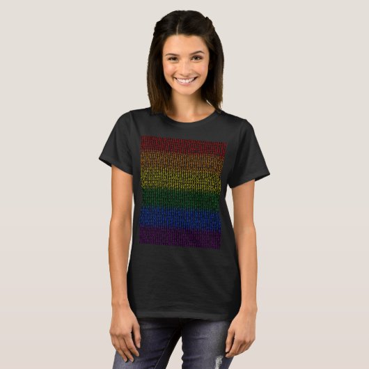 T-shirt Arc-ciel binaire (Devant entier)