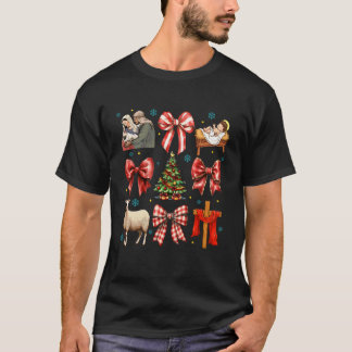 T-shirt Arc Coquet Jésus Noël Scène de la Nativité Christ