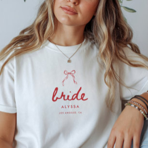 T-shirt Arc Coquet Personnalisé Mariée Enterrement de Vie 