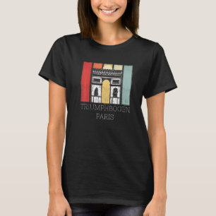 T-shirt Arc de Triomphe Paris Rétro France Ville Amour