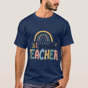 T-shirt Arc en arc-en-ciel 1ère année Enseignant Kinder Re