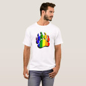 T-shirt Arc en arc-en-ciel avec ombre noire - Chemise (Devant entier)