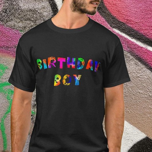 T-shirt Arc en arc-en-ciel Couleur éclaboussure d'annivers