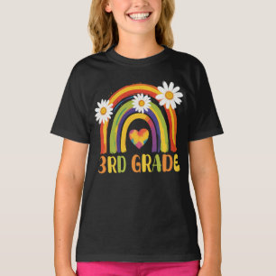 T-shirt Arc en arc-en-ciel de troisième année Retour à l'é