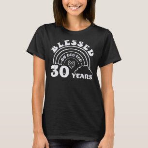 T-shirt Arc-en-ciel 30 ans béni par Dieu Joyeux 30e annive