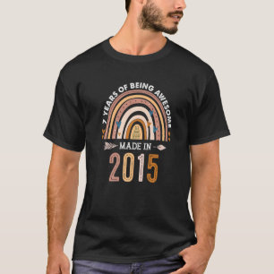 T-shirt Arc-en-ciel 7 Ans Fabriqué En 2015 7e anniversaire
