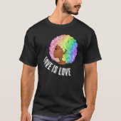 T-shirt arc-en-ciel afro LGBTQ amour amour amour fierté fi (Devant)