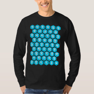 T-shirt Arc-en-ciel Alphabets Bangla Lettres Apprentissage