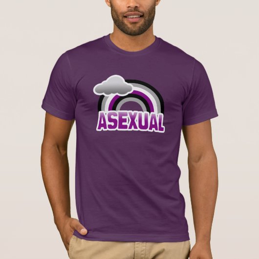 T-SHIRT ARC-EN-CIEL ASEXUEL (Devant)
