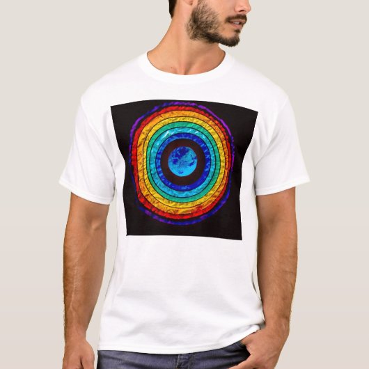 T-shirt Arc-en-ciel autour de la terre (Devant)