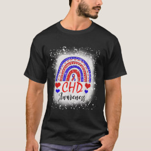 T-shirt Arc-en-ciel Bleached Chd Déficience cardiaque cong