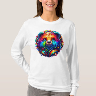 T-shirt Arc-en-ciel Bouddles un ours en peluche pour l'âme