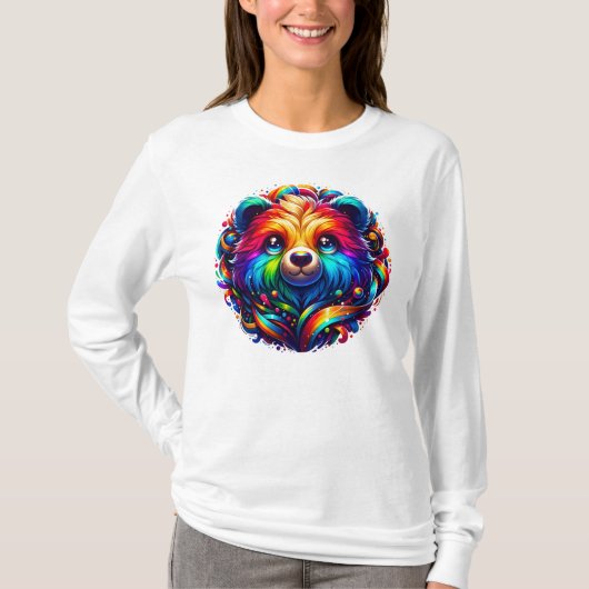 T-shirt Arc-en-ciel Bouddles un ours en peluche pour l'âme (Devant)