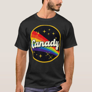 T-shirt Arc-en-ciel Canady dans l'espace Style Vintage
