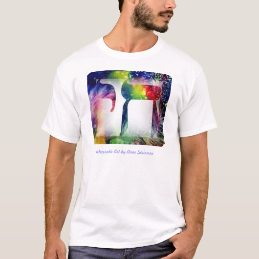 T-shirt Arc-en-ciel Chai - la vie dans l'hébreu (Devant)
