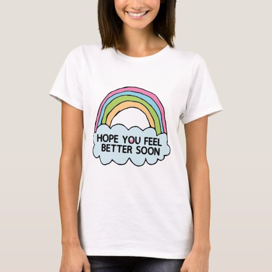 T-shirt Arc en ciel Cloud Clip Art Vous Envoyez Bien Des V (Devant)
