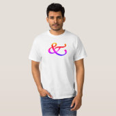 T-shirt Arc-en-ciel Couche courte blanche personnalisée po (Devant entier)