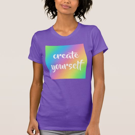 T-shirt Arc-en-ciel "Créez-vous" (Devant)