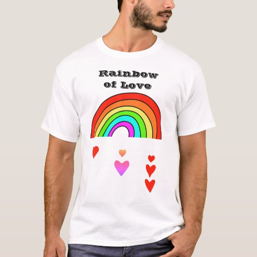 T-shirt arc-en-ciel d'amour (Devant)