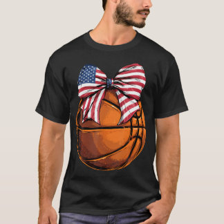 T-shirt Arc-en-ciel de basket-ball américain drapeau patri