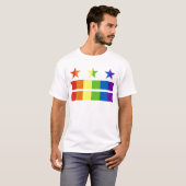 T-shirt Arc-en-ciel de drapeau de C.C (Devant entier)