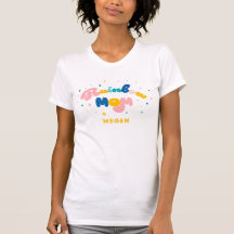 Arc-en-ciel de fête d'anniversaire amusant Thème M