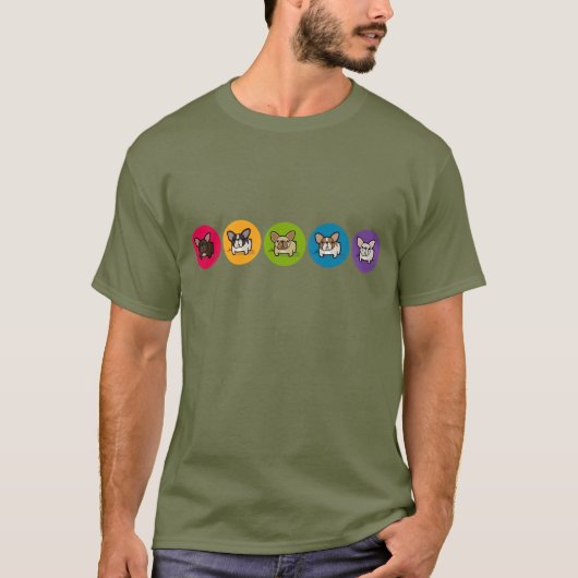 T-shirt Arc-en-ciel de Frenchie (Devant)
