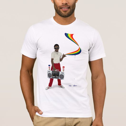 T-shirt Arc-en-ciel de graffiti (Devant)