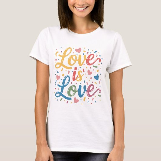 T-shirt "Arc en ciel de l'amour" (Devant)