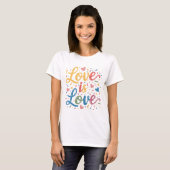 T-shirt "Arc en ciel de l'amour" (Devant entier)