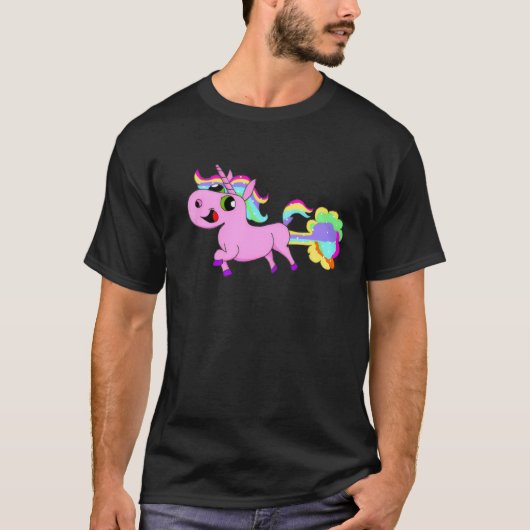T-shirt Arc-en-ciel de Licorne (Devant)