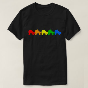 T-shirt arc-en-ciel de patin de rouleau