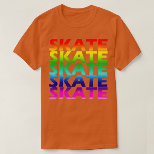 T-shirt Arc-en-ciel dégradé de SKATE (Design devant)
