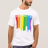 T-shirt arc-en-ciel des Moines (Devant)
