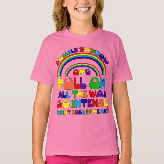 T-shirt arc-en-ciel double (Devant)