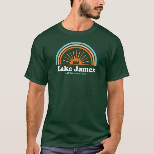 T-shirt Arc en ciel du lac James North Carolina (Devant)