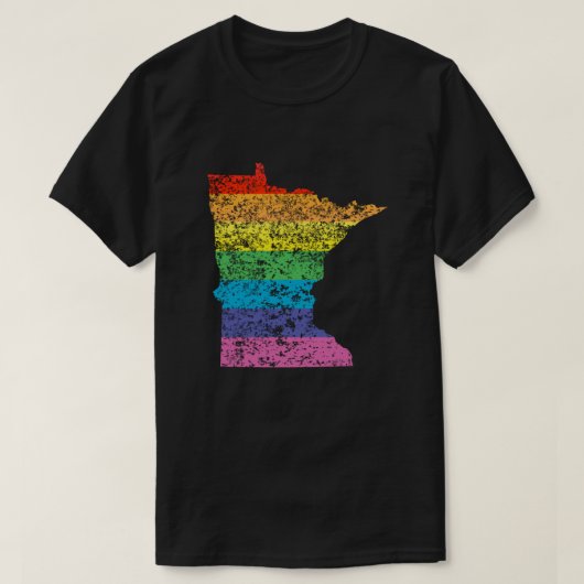 T-shirt arc-en-ciel du minnesota (Design devant)