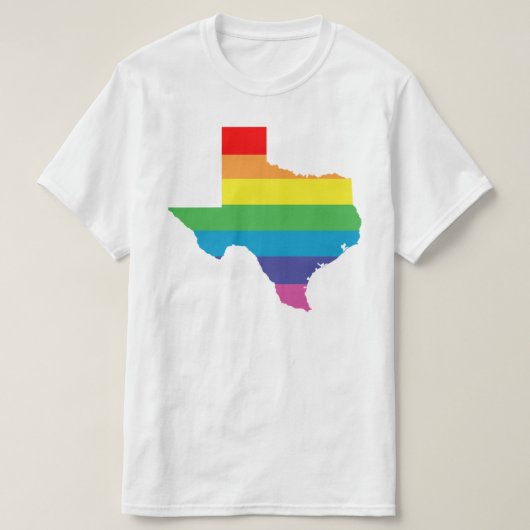 T-shirt arc-en-ciel du Texas (Design devant)