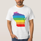 T-shirt arc-en-ciel du Wisconsin (Devant)